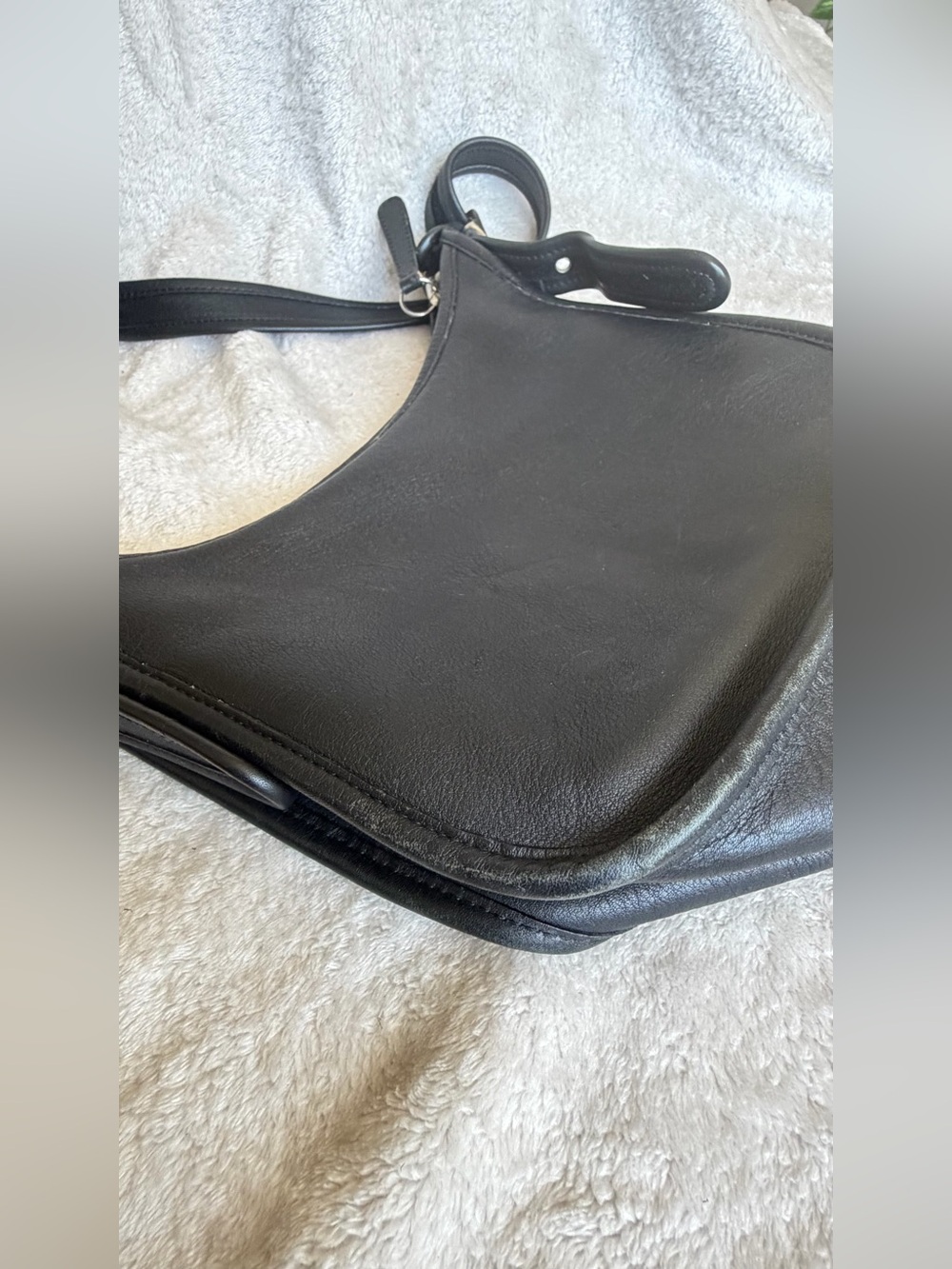 Vintage Coach Black Leather Janice Legacy Crossbody Bag Hobo 9950 Nickel HW - Picture 10 of 16